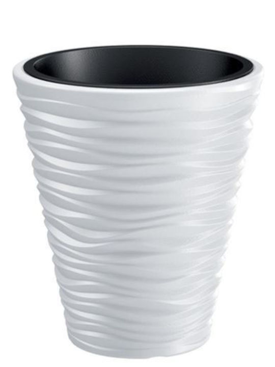 Prosperplast Flower Planter Plastic White 34.5x34.5cm.