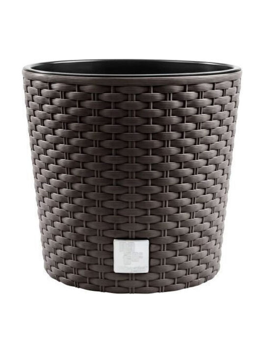 Prosperplast Planter Rattan Brown 30x30cm.