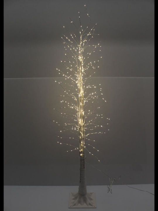 Weihnachtsbaum Schlank 150cm mit Faseroptik-Beleuchtung Weiß