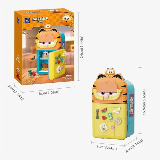 Pantasy Bauklötze Garfield Fantastische Maschinen – Großer Kühlschrank für 6+ Jahre 306 Stück