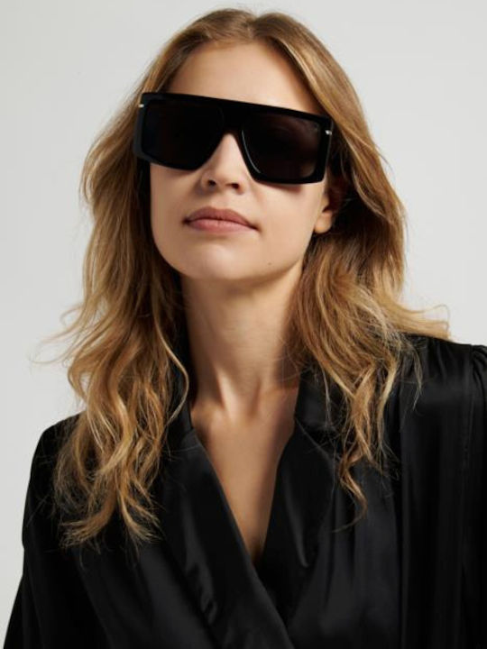 Victoria Beckham Unisex Sonnenbrillen mit Schwarzem Rahmen und Schwarzen Gläsern