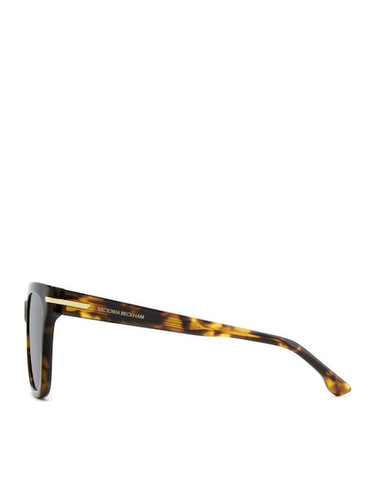 Victoria Beckham Unisex Sonnenbrillen mit Braun Horn umrandetem Rahmen und Braunen Gläsern