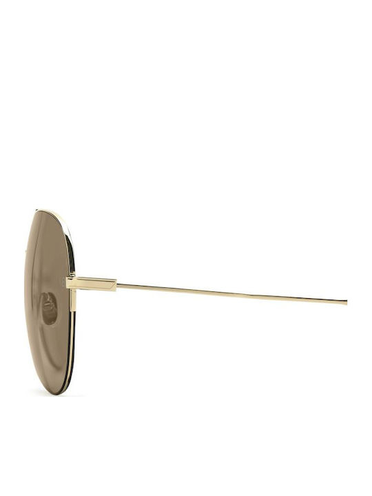 Victoria Beckham Unisex Sonnenbrillen mit Goldenem Metallrahmen