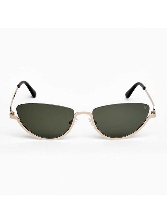 AV Sunglasses Zuma Unisex Sunglasses With Gold Metallic Frame 121-ZUMA Gold