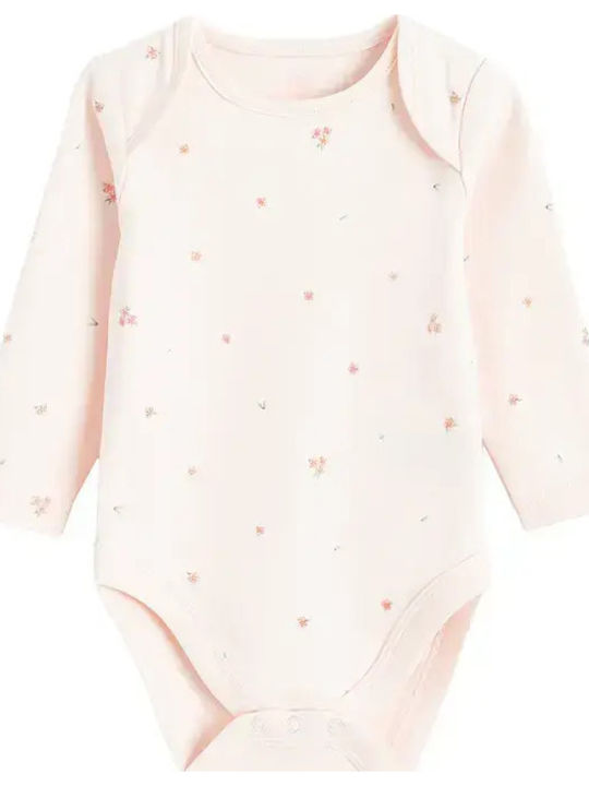 Cool Club Baby Bodysuit Set Long-Sleeved with Pants White, Beige, Pink 3pcs