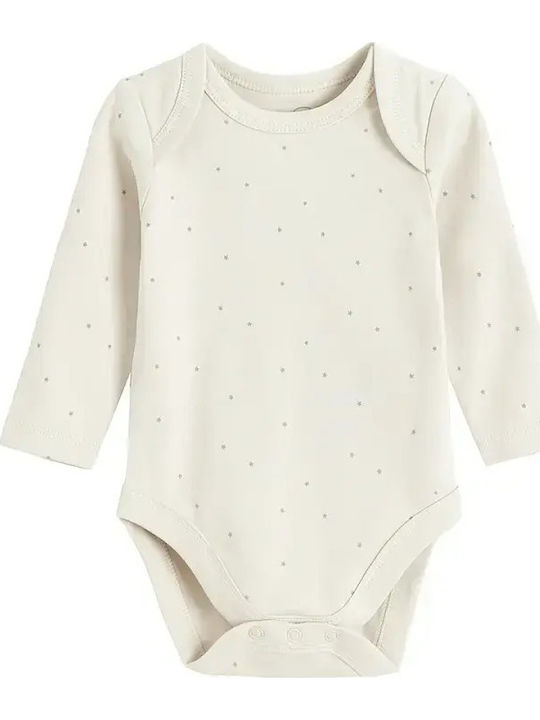 Cool Club Baby Bodysuit Set Long-Sleeved with Pants White, Light Blue, Beige 3pcs