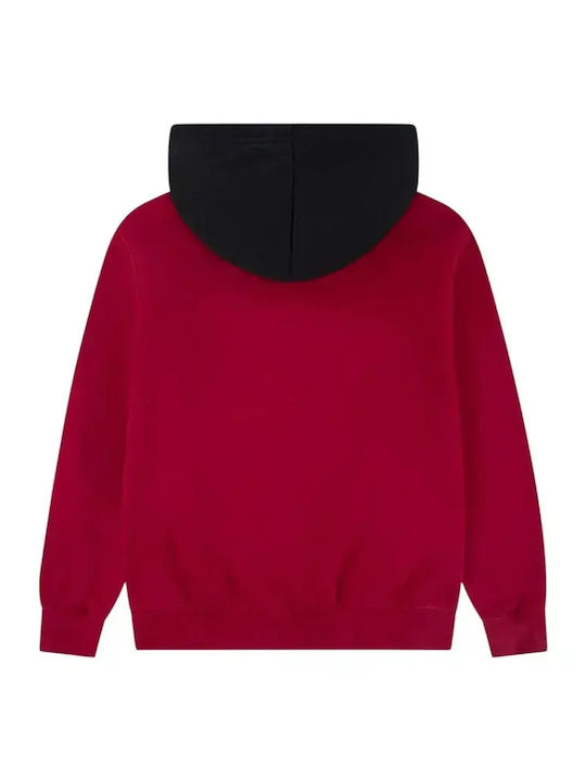 Kids Sweatshirt with Hood and Pockets Red