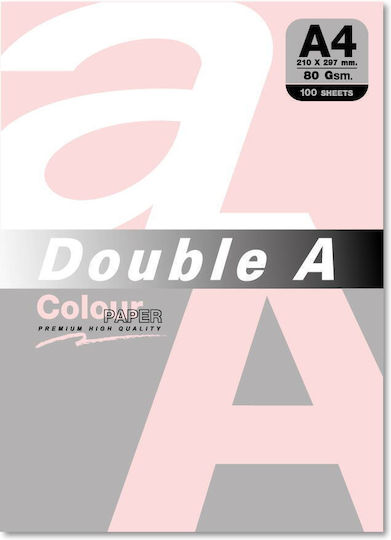 Double A Buntpapier Kopierer A4 80gsm 100 Blätter Pack Double A Pastell Flamingo