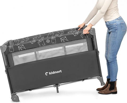 Kidnort Loc de joacă cu Saltea Gri 22cm