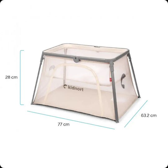 Kidnort Loc de joacă cu Saltea Negru 63.2x77cm