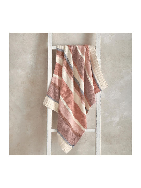 Mamas & Papas Blanket Nursery Swaddling Blankets Knitted Pink 80x100cm