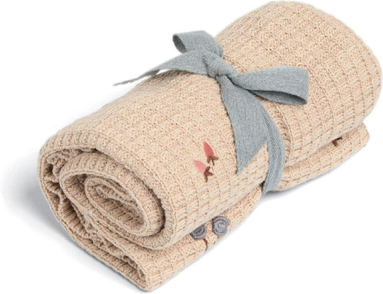 Mamas & Papas Blanket Nursery Swaddling Blankets Knitted Beige 80x100cm