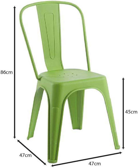 Outdoor-Stuhl Polypropylen Relix Lime 47x47x86εκ.
