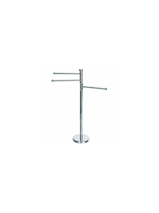 General Trade Raft de haine de Baie Simplu ​37x87cm Argintiu