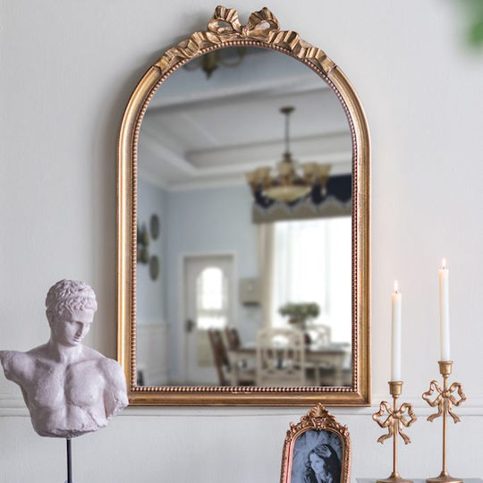 Artekko Dia Wall Mirror with Gold Wooden Frame 94.8x60cm 1pcs
