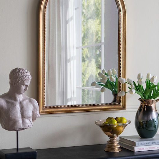 Artekko Dia Wall Mirror with Gold Wooden Frame 94.8x60cm 1pcs