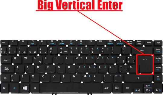 Spanish Laptop Keyboard Acer Aspire V5-472 V5-472g V5-472p V7-482pg V5-473 V5-473g V5-473p V5-473pg V5-483 Mp-13g13u4-920 Aezqyr00110 9z.n8dbq.g13 Es No Frame Black Code 40175esnofr