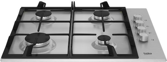 Beko HIBG 64122SX Gas Cooktop Autonomous 58x51εκ. Silver