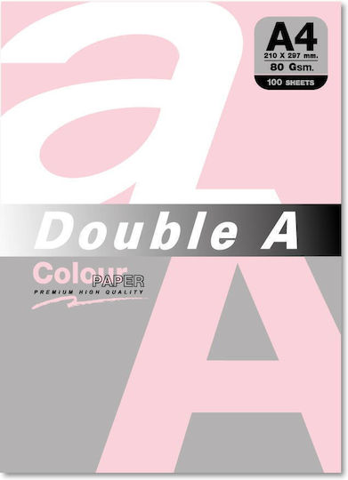 Double A Colored Paper Copier A4 80gsm 100 Sheets Pack Double A Pastel Pink