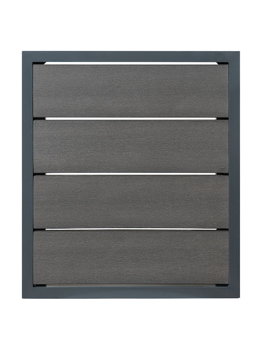 Liegestuhl Aluminium Gray 196x63x38cm.
