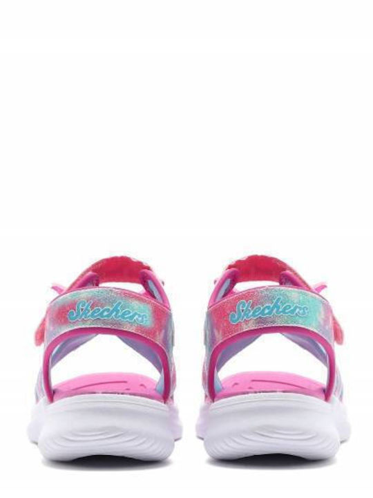 Kids' Sandals Jumpsters with Hoop & Loop Closure and Lights Pink