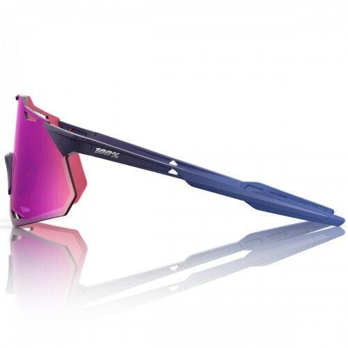 100% Cycling Glasses Hypercraft XS with Purple Frame & Mirror / Transparent / Photochromic Lenses