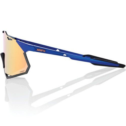 100% Cycling Glasses Hypercraft XS with Blue Frame & Mirror / Photochromic / Transparent Lenses