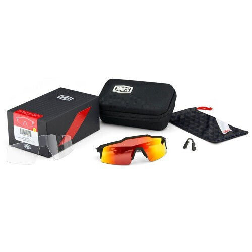 100% Cycling Glasses Speedcraft XS with White Frame & Mirror / Photochromic Lenses