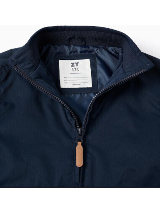 Kinder Freizeitjacke Winddicht mit Kapuze Blue
