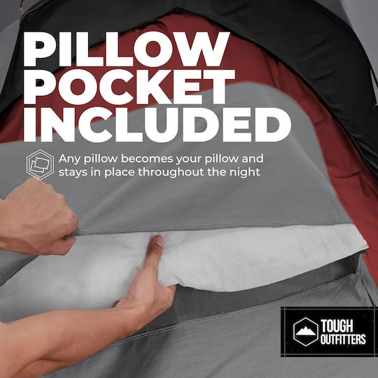 Tough Outfitters Travel Tip Foaie Sac De Dormit Ultra-ușoară Bumbac 94 X 216 Cm 1 Persoană Fermoar Gri