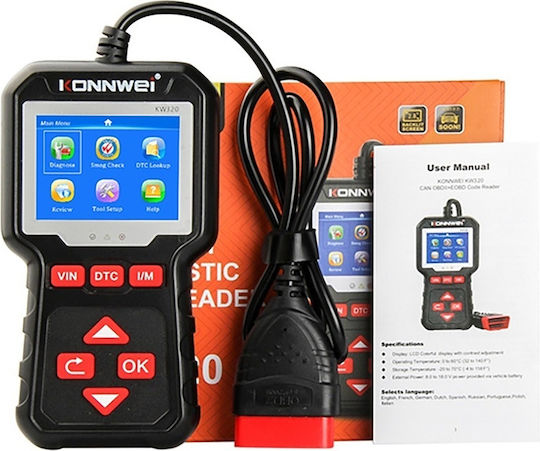 Konnwei Автомобилна Диагностика OBD 2 с Кабел
