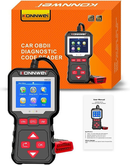 Konnwei Автомобилна Диагностика OBD 2 с Кабел