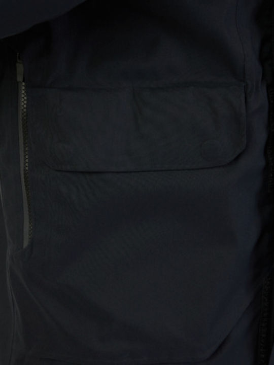 Χειμωνιάτικο Μπουφάν Hardshell Αδιάβροχο και Αντιανεμικό Μαύρο