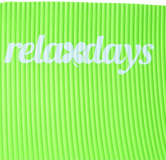 Relaxdays Relaxdays Pilates Exercise Mat Green Thickness 1cm