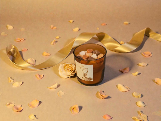 Πακέτο Δώρου Αγίου Βαλεντίνου Κερί + Forever Rose Μπεζ