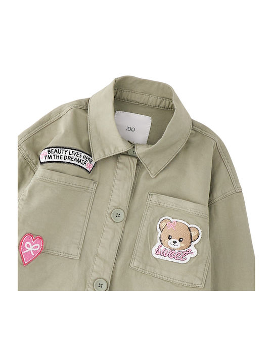 Kinder Hemd Langarm Olive