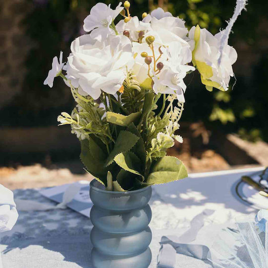 Beauty Home Διακοσμητικό Βάζο Γυάλινο Victor Μπλε Y11.5cm