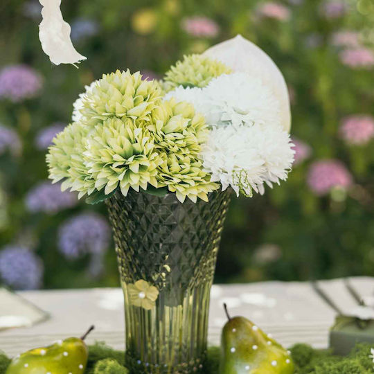 Beauty Home Βάζο Γυάλινο Iris Πράσινο Y23cm Beauty Home Βάζο Γυάλινο Iris Πράσινο Y23cm