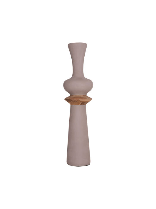 HomeMarkt Dekorative Boden-Vase Beton Nebula Braune 17xH45cm