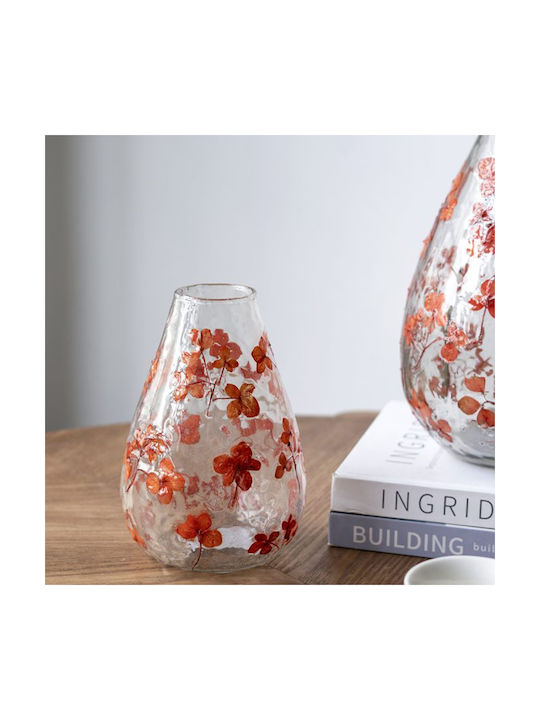 Artekko Decorative Vase Aphelios Transparent 12.5x12.5x18cm