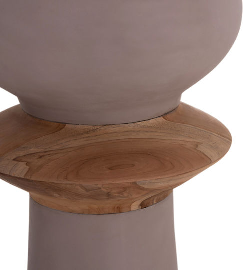 HomeMarkt Decorative Floor Vase Concrete Nebula Brown 17xH45cm