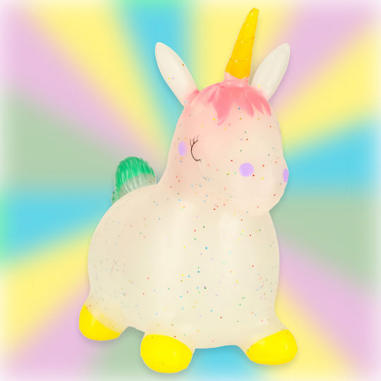 ikonka Săritori Unicorn Pentru 3+ Ani Roz 47 cm
