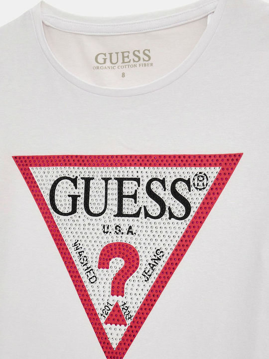 Παιδικό T-shirt Pure White Teen Blouse with Strass