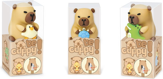 Becappy Capibara Pencil Sharpener One Hole – Made Soft Plastic 3 Assorted Designs 24 Pcs Display