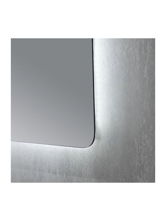 Sparke Rectangular Bathroom Mirror Led 80x60cm White
