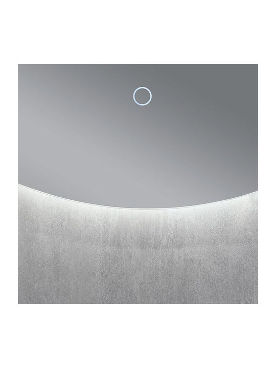 Sparke Στρογγυλός Καθρέπτης Μπάνιου Led 70x70cm Λευκός
