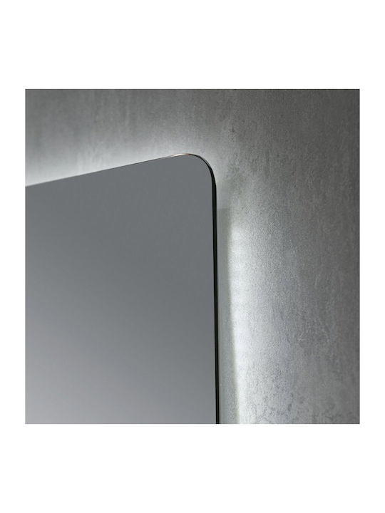 Sparke Ορθογώνιος Καθρέπτης Μπάνιου Led 90x70cm Λευκός