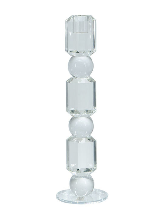 Artekko Κηροπήγιο Γυάλινο σε Διάφανο Χρώμα 8x29.5x8εκ.