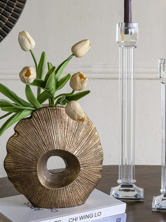 Artekko Candle Holder Glass in Transparent Color 9x46x9cm 1pcs