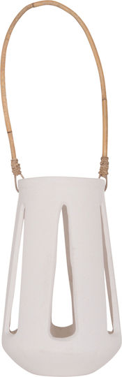 HomeMarkt Erantyl Rattan Lantern Tabletop White 10x10x10cm